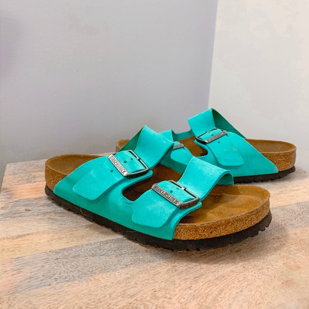 Teal Birkenstock Arizona Sandal